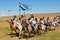 Mongolian horse riders take part in the traditional historical show of Genghis Khan era in Ulaanbaatar, Mongolia.