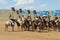 Mongolian horse riders take part in the traditional historical show of Genghis Khan era in Ulaanbaatar, Mongolia.