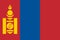 Mongolian national flag, official flag of Mongolia, true color