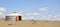 Mongolian traditional ger standing alone in Gobi Desert, Mongolia