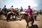 Mongolian woman horse rider in Naadam Festival