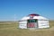 Mongolian yurt and windmill