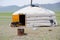 Mongolian yurta in steppe