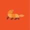 Mongoose geometric animal logo illustration of flat style, quality contemporary design icons