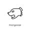 Mongoose icon. Trendy modern flat linear vector Mongoose icon on