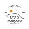 mongoose logo vector outline monoline art icon