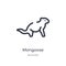 mongoose outline icon. isolated line vector illustration from animals collection. editable thin stroke mongoose icon on white