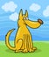 Mongrel dog cartoon illustration