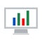 Monitor With Analytics Diagram Icon