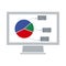 Monitor With Analytics Diagram Icon