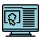 Monitor benchmark icon vector flat