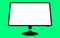 Monitor with a blank screen with a green background. mockups template design, vector illustration elements