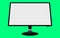 Monitor with a blank screen with a green background. mockups template design, vector illustration elements