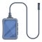 Monitor endoscope icon, cartoon style