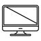 Monitor interface icon outline vector. Screen computer