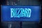 monitor logo Blizzard Entertainment software house producer of video games, famous for Warcraft , Diablo and Starcraft