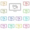 Monitor movie, camera multi color icon. Simple thin line, outline vector of cinema icons for ui and ux, website or mobile