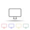 monitor multi color style icon. Simple thin line, outline vector of web icons for ui and ux, website or mobile application