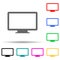 monitor multi color style icon. Simple thin line, outline vector of web icons for ui and ux, website or mobile application