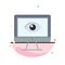 Monitor, Online, Privacy, Surveillance, Video, Watch Abstract Flat Color Icon Template