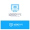 Monitor, Online, Privacy, Surveillance, Video, Watch Blue Outline Logo Place for Tagline