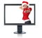 Monitor and Santa Girl