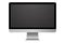 Monitor screen for desktop. Blank screen for pc. Vector image of a flat display. Stock Photo