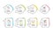 Monitor settings, Comment and Document icons set. Graph chart sign. Vector