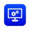 Monitor settings icon digital blue