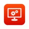 Monitor settings icon digital red