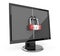 Monitors with lock. Computer security. 3d isolated