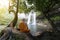 Monk practice meditation