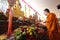 Monk are Preparing to Pray in Mendut Temple before Walk to Borobudur Temple in Vesak Day