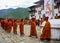 Monk ritual in Trashigang dzong - Bhutan