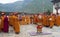 Monk ritual in Trashigang dzong - Bhutan