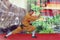 Monk of Shaolin temple performs wushu at Po Lin monastery in Hong Kong, China.