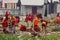 Monk is Working on Construction at Nyaung Shwe in Myanmar (Bu