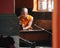 A Monk working in the Monastry