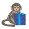 Monkey animal gift symbol