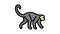 monkey animal in zoo color icon animation