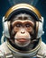 Monkey Astronaut Portrait