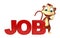 Monkey cartoon character with jobs sign