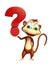 Monkey cartoon character with question sign