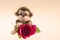 Monkey dolls with roses of love
