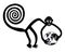 Monkey with the Earth in hands - paraphrase of the famous geoglyph of the Monkey from Nazca