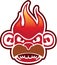 Monkey Face Logo Vector