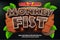 monkey fist cartoon adventure Bold 3D Editable text Effect Style