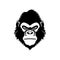 Monkey head Logo of Ape face clipart