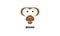 Monkey head logo template vector