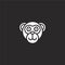 monkey icon. Filled monkey icon for website design and mobile, app development. monkey icon from filled animal avatars collection